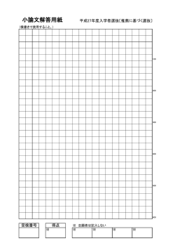 小論文解答用紙
