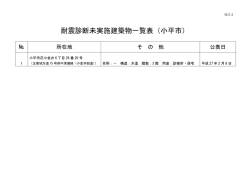 耐震診断未実施建築物一覧表（小平市）
