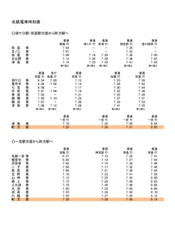 名鉄電車の時刻はこちら