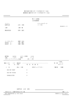 第37回岩手県スポーツ少年団スキー大会 兼第9回八幡平市スポーツ少年