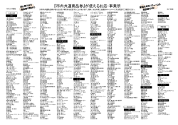『市内共通商品券』が使えるお店・事業所