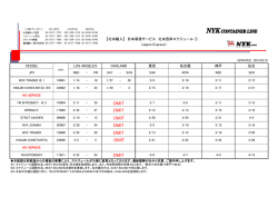 日本寄港サービス 北米西岸スケジュール - NYK Container Line