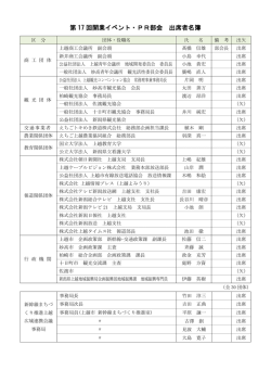 出席者名簿 [PDF/161KB]