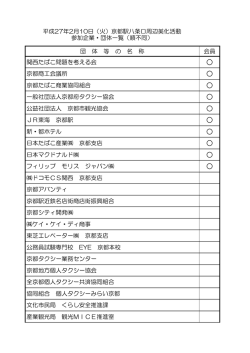 参加企業・団体 - 京都市まちの美化推進事業団