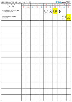 福岡県少年軟式野球大会スケジュール【11月】