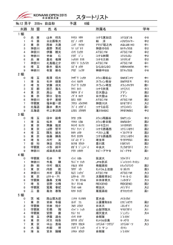 スタートリスト