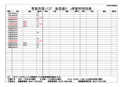 青森市営バス「 後萢通り 」停留所時刻表