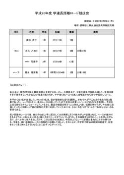 平成26年度 学連長距離ロード競技会