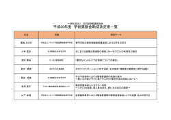 平成25年度学術奨励金助成者一覧PDF（リンク）