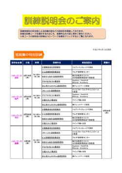 短期集中特別訓練