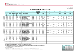 北米西岸（PSW）輸入スケジュール