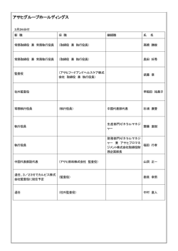 2015年3月26日＞アサヒグループホールディングス