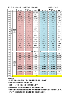 U-8タイムスケジュール