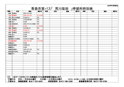 青森市営バス「 荒川柴田 」停留所時刻表
