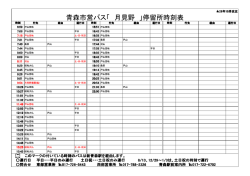 青森市営バス「 月見野 」停留所時刻表