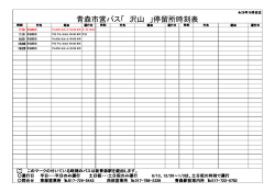 青森市営バス「 沢山 」停留所時刻表