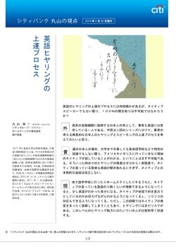 丸山の視点 - シティバンク