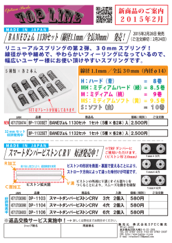 2015年2月TOPLINE 新商品のご案内＜BANEぴょん 1130セット
