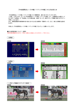 『中央競馬全レース中継／パドック中継』からのお知らせ