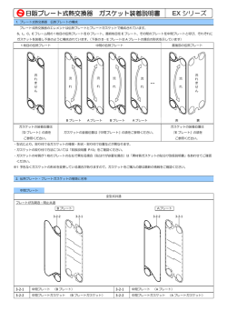 日阪プレート式熱交換器 ガスケット装着説明書 EX シリーズ