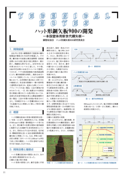 ハット形鋼矢板900の開発