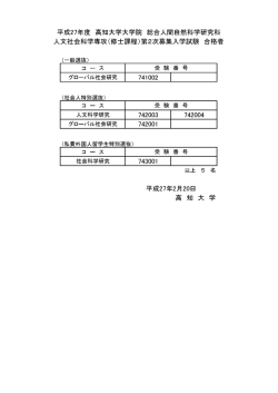 741002 742003 742004 742001 743001 平成27年2月20