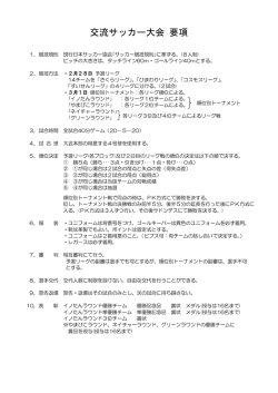 阪神丹波ふるさと交流サッカー大会