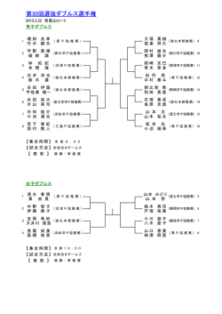 第30回選抜ダブルス選手権