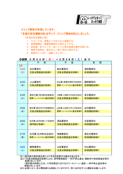 交通取締り 2月 22日～ 2月 28日