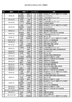 2015プレナスチャレンジリーグWEST