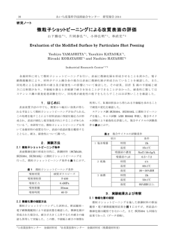 微粒子ショットピーニングによる改質表面の評価