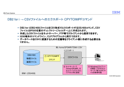 DB2 for i &rarr; CSVファイルへのエクスポート CPYTOIMPFコマンド