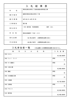 博多区東光寺町2丁目地内配水管布設工事 （5kbyte）