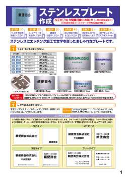 ステンレスプレート作成