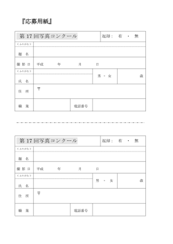 応募用紙 PDF形式：63KB