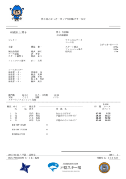 65歳以上男子 - 戸隠スキー場