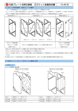 プレート式熱交換器 ガスケット装着説明書 YX-シリーズ
