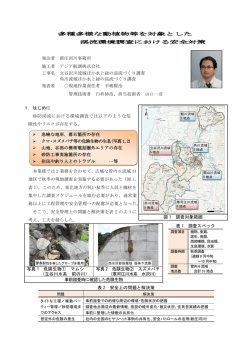 多種多様な動植物等を対象とした 渓流環境調査における安全対策 発注