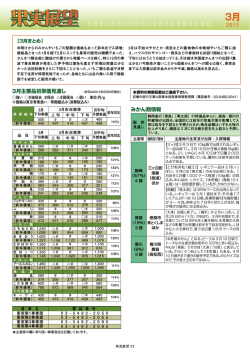 3月主要品目単価見通し 2015 みかん類情報