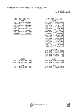 2015長野県冬季ジュニアテニス大会（シングルス・小学男子5、6年
