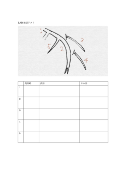 LAD 確認テスト 英語略 英語 日本語 1 2 3 4 5