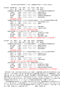 出場決定 - 茨木テニス連盟