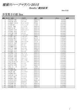 ⑤ 中学男子の部 3km