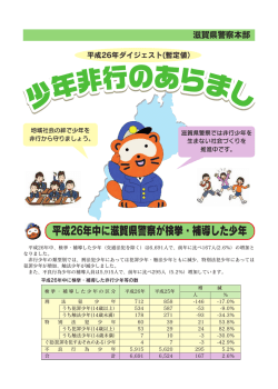 平成26年少年非行のあらましダイジェスト版