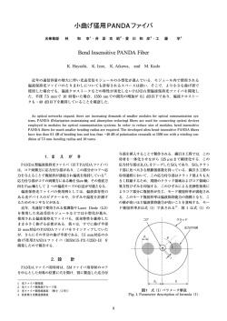 小曲げ径用PANDAファイバ