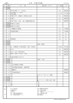 3月行事予定表 - 新潟県立長岡商業高等学校