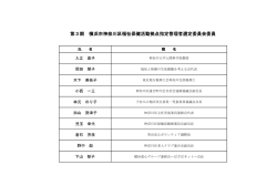 第3期 横浜市神奈川区福祉保健活動拠点指定管理者選定委員会委員