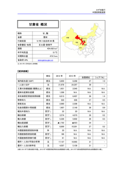 甘粛省概況（PDF/181KB）