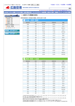 国内線時刻表（15/3/29～6/30） ダウンロード