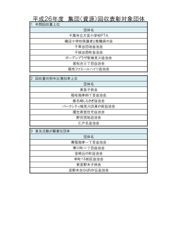 平成26年度表彰団体（PDF：37KB）